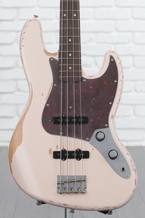 Fender Flea Jazz Bass - Shell Pink, Road Worn | Sweetwater