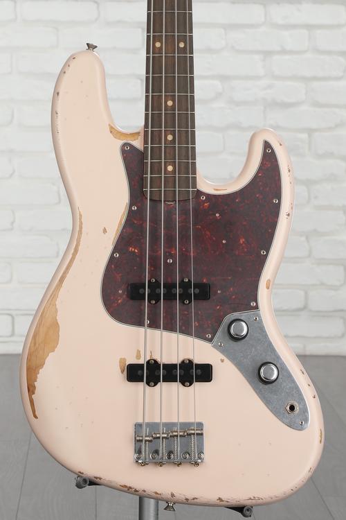 Fender Flea Jazz Bass - Shell Pink, Road Worn | Sweetwater