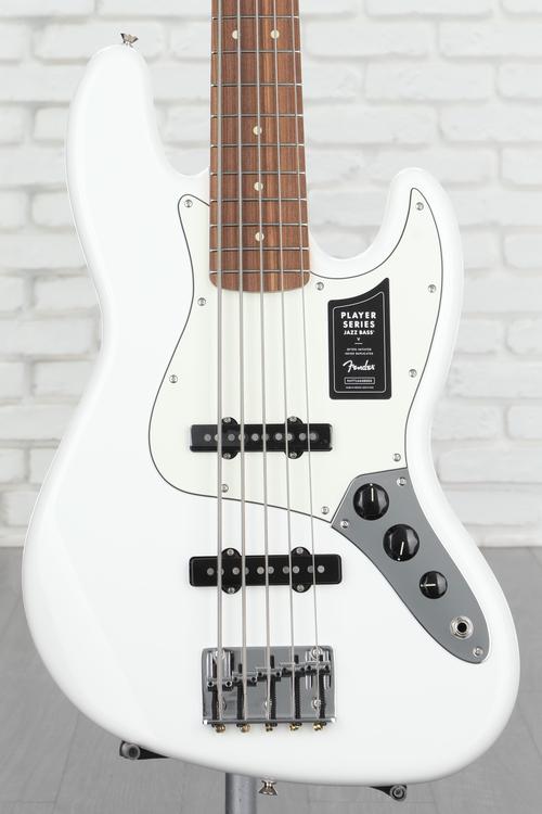 Fender Player Jazz Bass V - Polar White with Pau Ferro Fingerboard