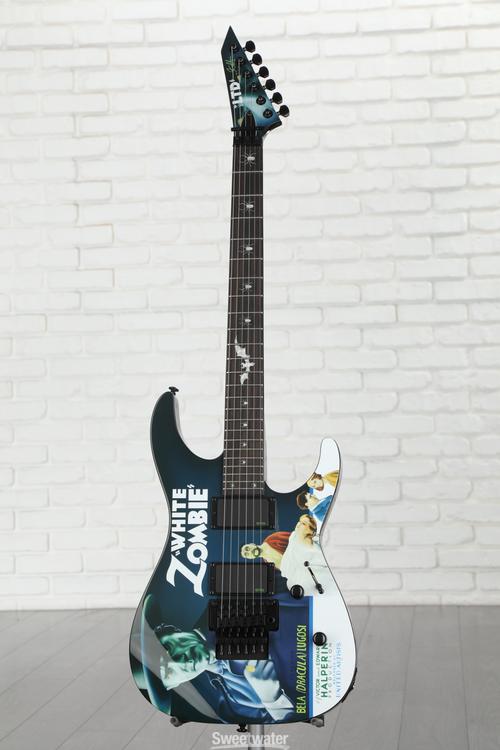 ESP LTD Kirk Hammett Signature KH-WZ White Zombie Electric Guitar - Black  with Graphic
