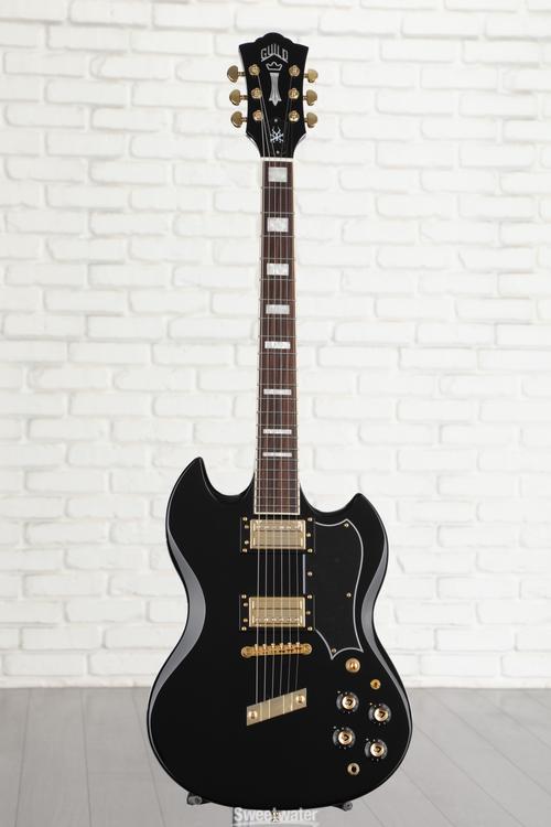 Guild Polara Kim Thayil Signature Electric Guitar Black Sweetwater