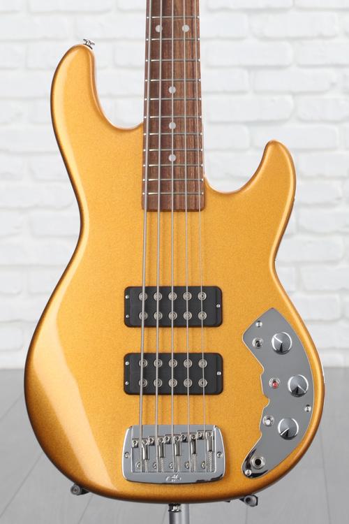 G&L CLF Research L2500 Bass Guitar Pharaoh Gold Firemist Sweetwater