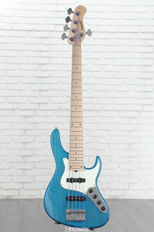 Sadowsky MetroLine 24-fret Vintage J/J Bass, Swamp Ash Body, 5-string -  Ocean Blue Transparent Satin