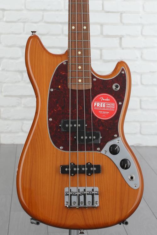 Fender Player Mustang Bass PJ - Aged Natural Reviews | Sweetwater