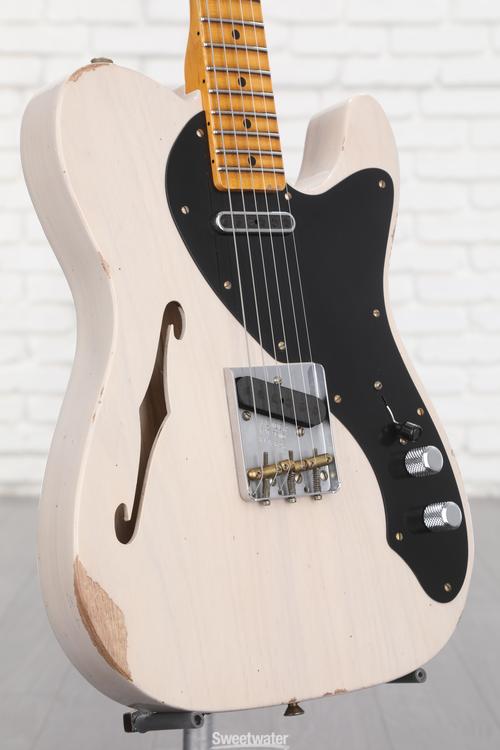 Fender Custom Shop Limited-edition Nocaster Thinline Relic Electric Guitar  - Aged White Blonde