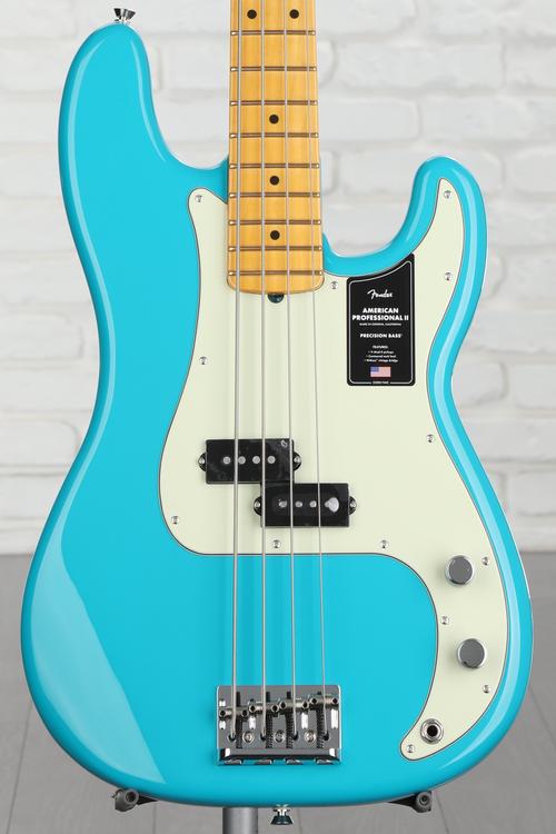 Fender American Professional II Precision Bass - Miami Blue with Maple  Fingerboard