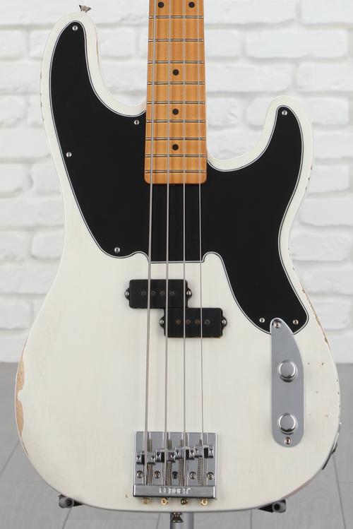 Fender Mike Dirnt Road Worn Precision Bass White Blonde With Maple Fingerboard Sweetwater 8101