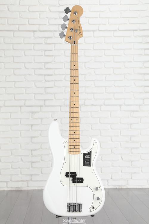 Fender Player Precision Bass Polar White With Maple Fingerboard Sweetwater 1719