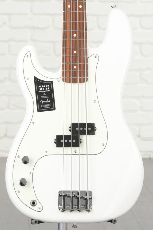 Fender Player Precision Bass Left-handed - Polar White with Pau