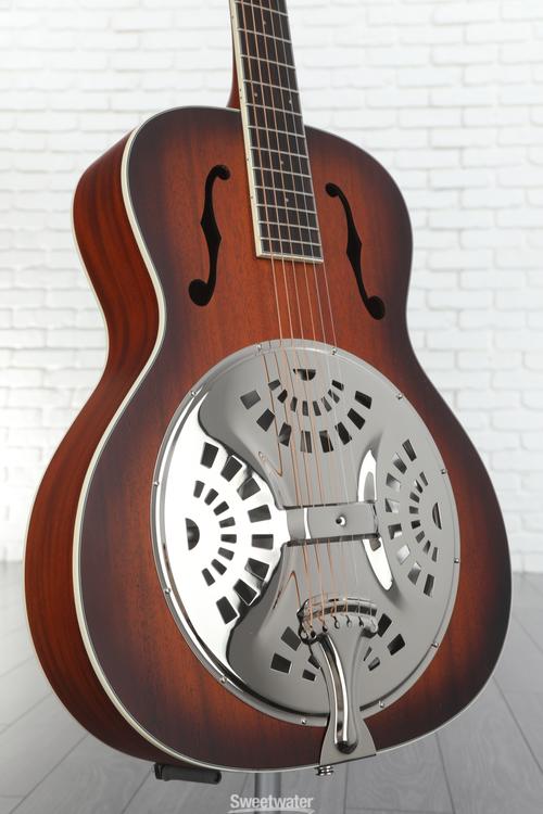 Fender PR180E Resonator Guitar Aged Cognac Burst Sweetwater