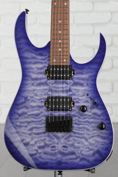 Ibanez RG421QM Electric Guitar - Cerulean Blue Burst