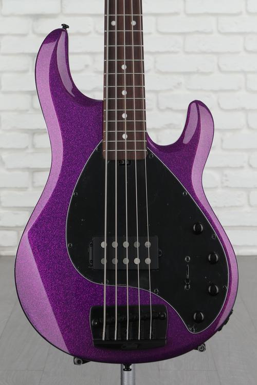 Sterling By Music Man StingRay RAY35 5-string Bass Guitar - Purple Sparkle