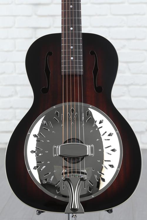 Recording King Rattlesnake Small Body Resonator Guitar Gloss Sunburst