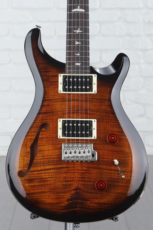 PRS SE Custom 22 Semi-hollow Electric Guitar - Black Gold Burst