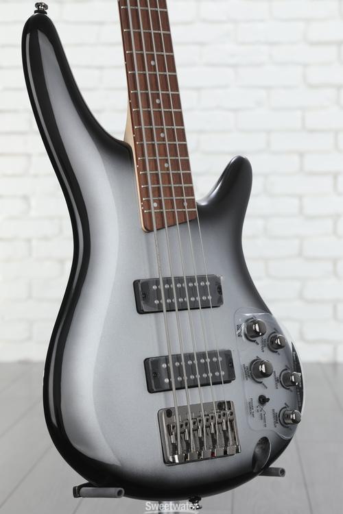 Ibanez Standard SR305E 5-string Bass Guitar - Metallic Silver Sunburst