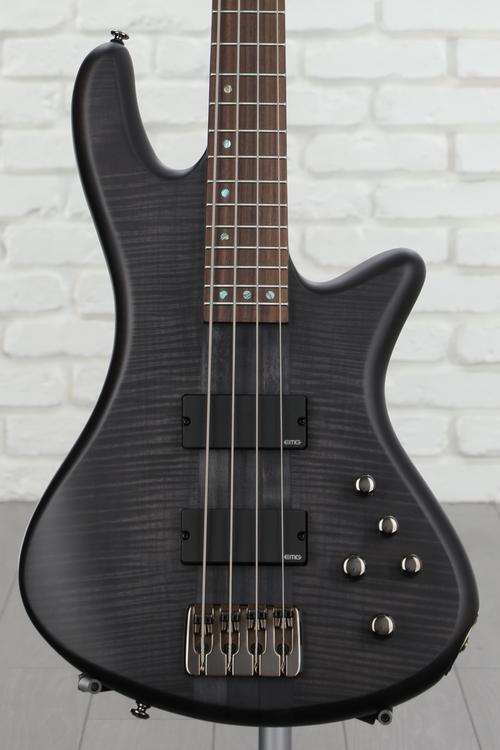 Schecter Stiletto Studio 4 Bass Guitar - See-Thru Black Satin