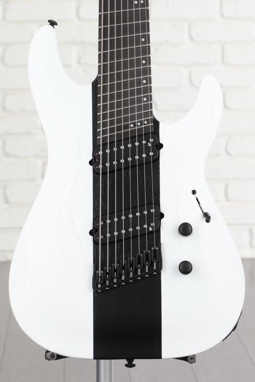 Schecter C-8 Contrasts Multi-scale Rob Scallon 8-string Electric Guitar -  White/Black