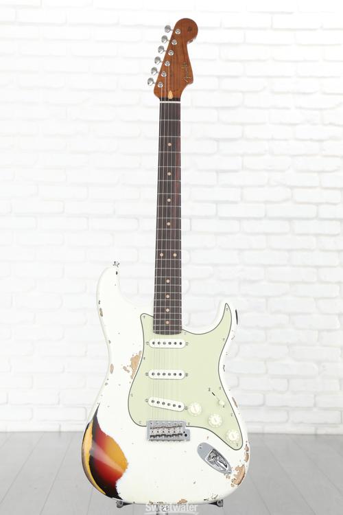 Fender Custom Shop GT11 Heavy Relic Stratocaster - Olympic White/3-Tone ...