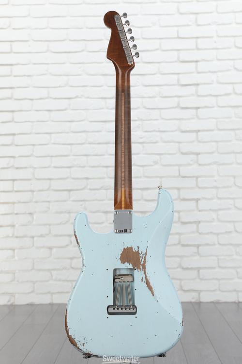 Fender Custom Shop GT11 Heavy Relic Stratocaster - Sonic Blue - Sweetwater  Exclusive