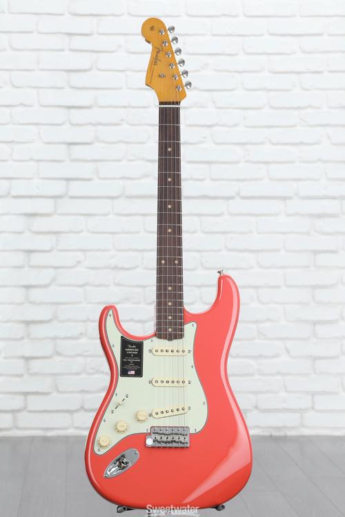 Fender American Vintage II 1961 Stratocaster Lefthanded Electric Guitar Fiesta Red Sweetwater