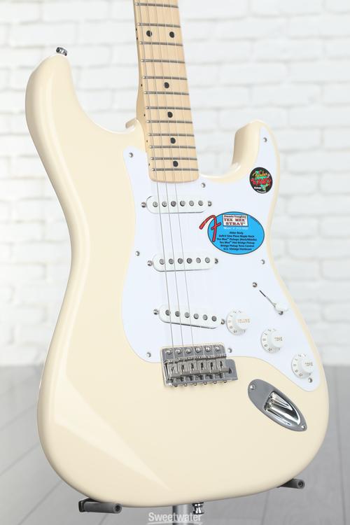 Fender Jimmie Vaughan Tex-Mex Stratocaster - Olympic White with Maple ...