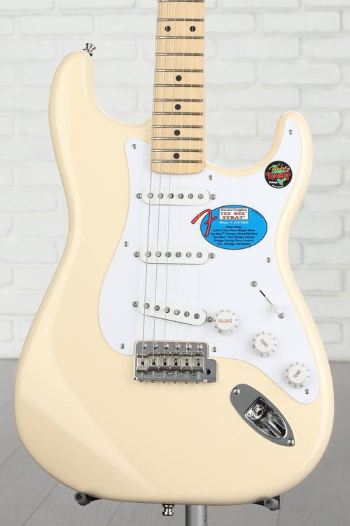 Fender Jimmie Vaughan Tex-Mex Stratocaster - Olympic White with Maple  Fingerboard