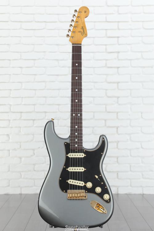 Fender Custom Shop Limited-edition '65 Dual-Mag Strat Journeyman Relic  Electric Guitar - Faded Aged Charcoal Frost Metallic
