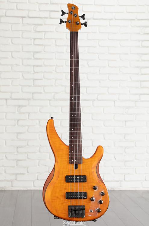 Yamaha TRBX604FM Bass Guitar - Matte Amber