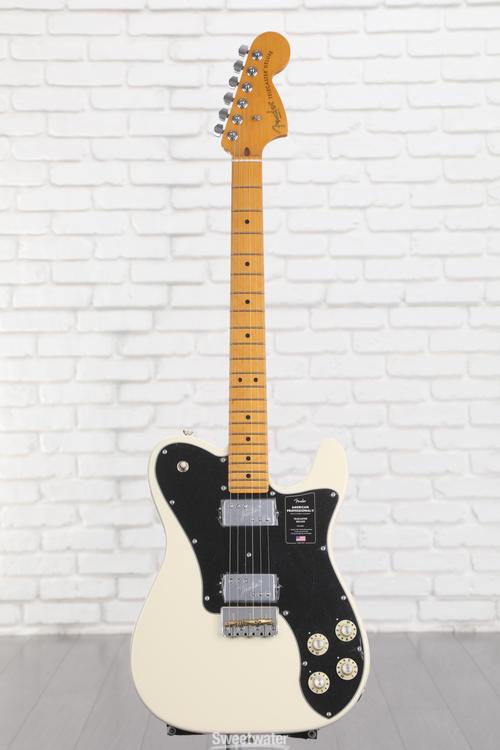 Fender American Professional II Telecaster Deluxe - Olympic White with  Maple Fingerboard