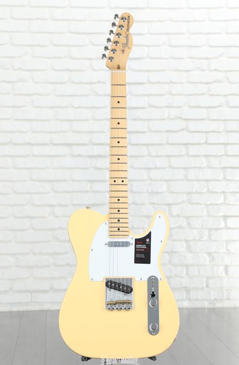 with　Fender　Fingerboard　American　Performer　Vintage　Maple　Telecaster　White　Sweetwater