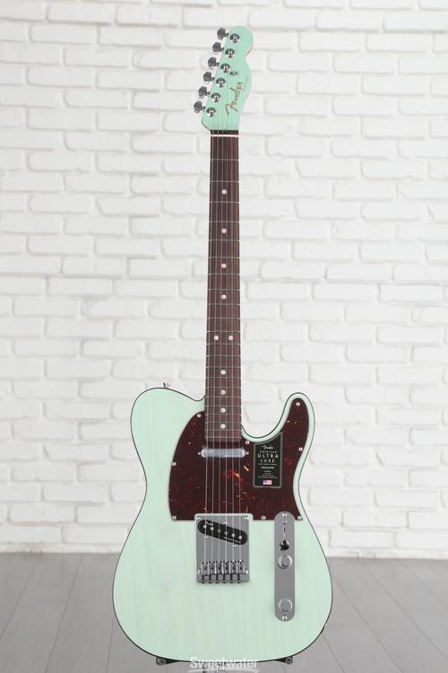 Fender American Ultra Luxe Telecaster - Surf Green with Rosewood 
