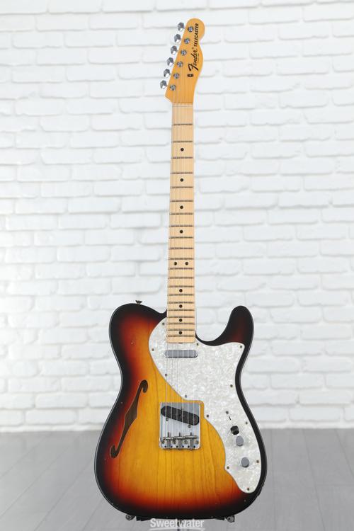 Fender Custom Shop '68 Telecaster Thinline Journeyman Relic Electric Guitar  - 3-color Sunburst