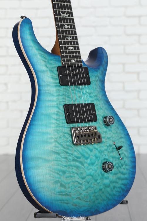 PRS Wood Library Custom 24 Electric Guitar - Satin Makena Blue, 10-Top ...