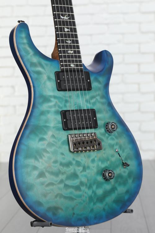 PRS Wood Library Custom 24 Electric Guitar - Satin Makena Blue, 10-Top ...