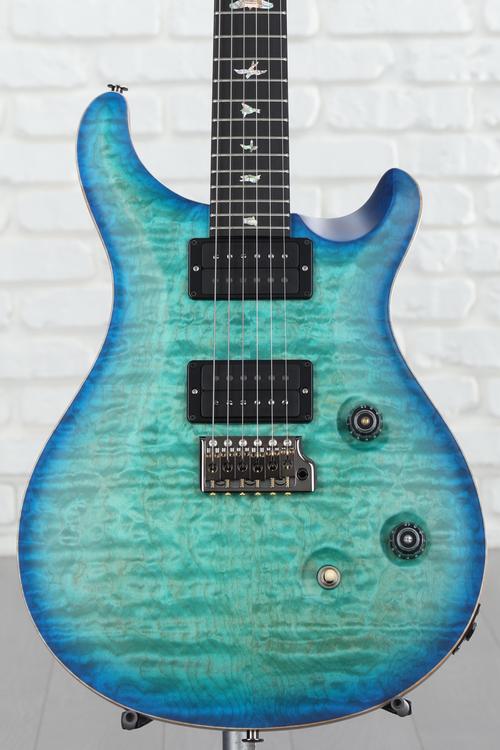 PRS Wood Library Custom 24 Electric Guitar - Satin Makena Blue | Sweetwater