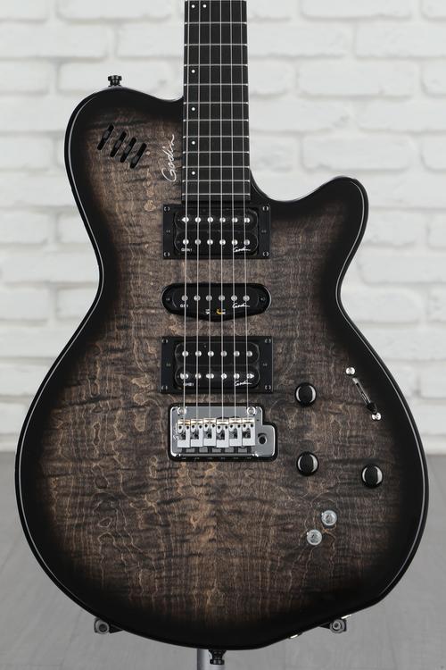 Godin xtSA Multi-Voice Electric Guitar - Trans Black