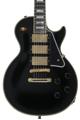 Click to learn more about the Epiphone Inspired by Gibson Custom 1957 Les Paul Custom Reissue Electric Guitar - Ebony, Sweetwater Exclusive