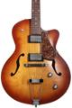 Click to learn more about the Godin 5th Avenue CW Kingpin II HB Hollowbody Electric Guitar - Cognac Burst
