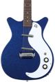 Click to learn more about the Danelectro 60th Anniversary DC '59 NOS+ Electric Guitar - Deep Blue Metalflake