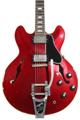 Click to learn more about the Gibson Custom Dealer Select 1964 ES-335 Semi-hollowbody Electric Guitar - Sparkling Burgundy, Murphy Lab Heavy Aged, Sweetwater Exclusive