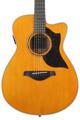 Click to learn more about the Yamaha AC3M ARE Concert Cutaway Acoustic-electric Guitar - Vintage Natural
