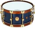 Click to learn more about the A&F Drum Company Maple Club Snare Drum - 6.5 x 14-inch - Chandler Blue with Wood Hoops