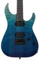 Click to learn more about the Schecter USA Custom Shop Aaron Marshall Signature AM-6 Electric Guitar - Cerulean Fade, Sweetwater Exclusive