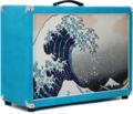 Click to learn more about the Amplified Nation 2 x 12-inch Speaker Cabinet Square - Turquoise Suede with Hokusai Grill