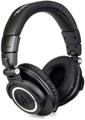 Click to learn more about the Audio-Technica ATH-M50x Studio Monitoring Headphones - Black on Silver