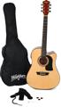 Click to learn more about the Washburn Apprentice D5CE Acoustic-electric Guitar Pack - Natural