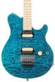 Click to learn more about the Ernie Ball Music Man 30th Anniversary Axis Electric Guitar - Translucent Blue Quilt