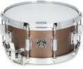 Click to learn more about the Tama 50th Mastercraft Bell Brass Snare Drum "The Terminator" - 6.5 inches x 14 inches, Aged Verdigris Patina