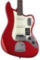 Click to learn more about the Fender Vintera III Early '60s Bass VI 6-string Electric Bass Guitar - Candy Apple Red