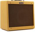 Click to learn more about the Fender Blues Junior IV 1x12-inch 15-watt Tube Combo Amp - Lacquered Tweed Sweetwater Exclusive with Eminence Red White and Blues Speaker